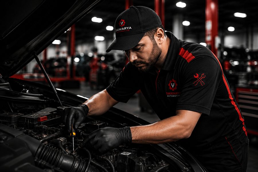 Reliable Auto Works technician at work